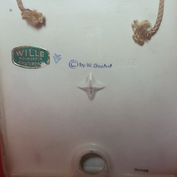 Vintage Wille Goebel Little Fiddler Wall Plaque Hanging Decor - Picture 5 of 11